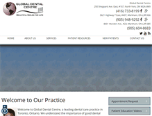 Tablet Screenshot of globaldental.com